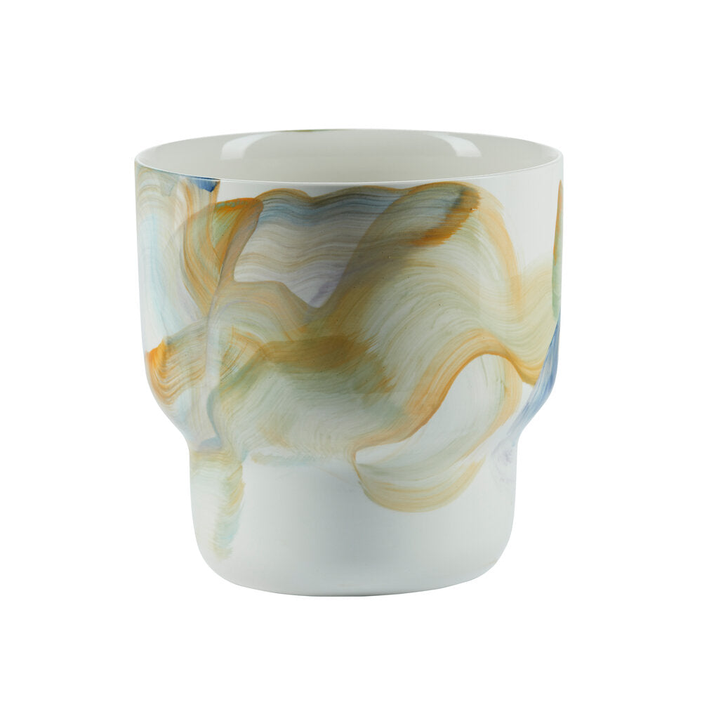 Urtepotte med grafisk design - H20 cm